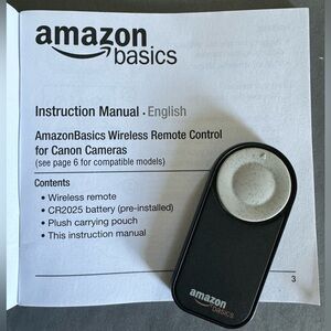 Amazon Basics Wireless Remote Control for Canon Cameras